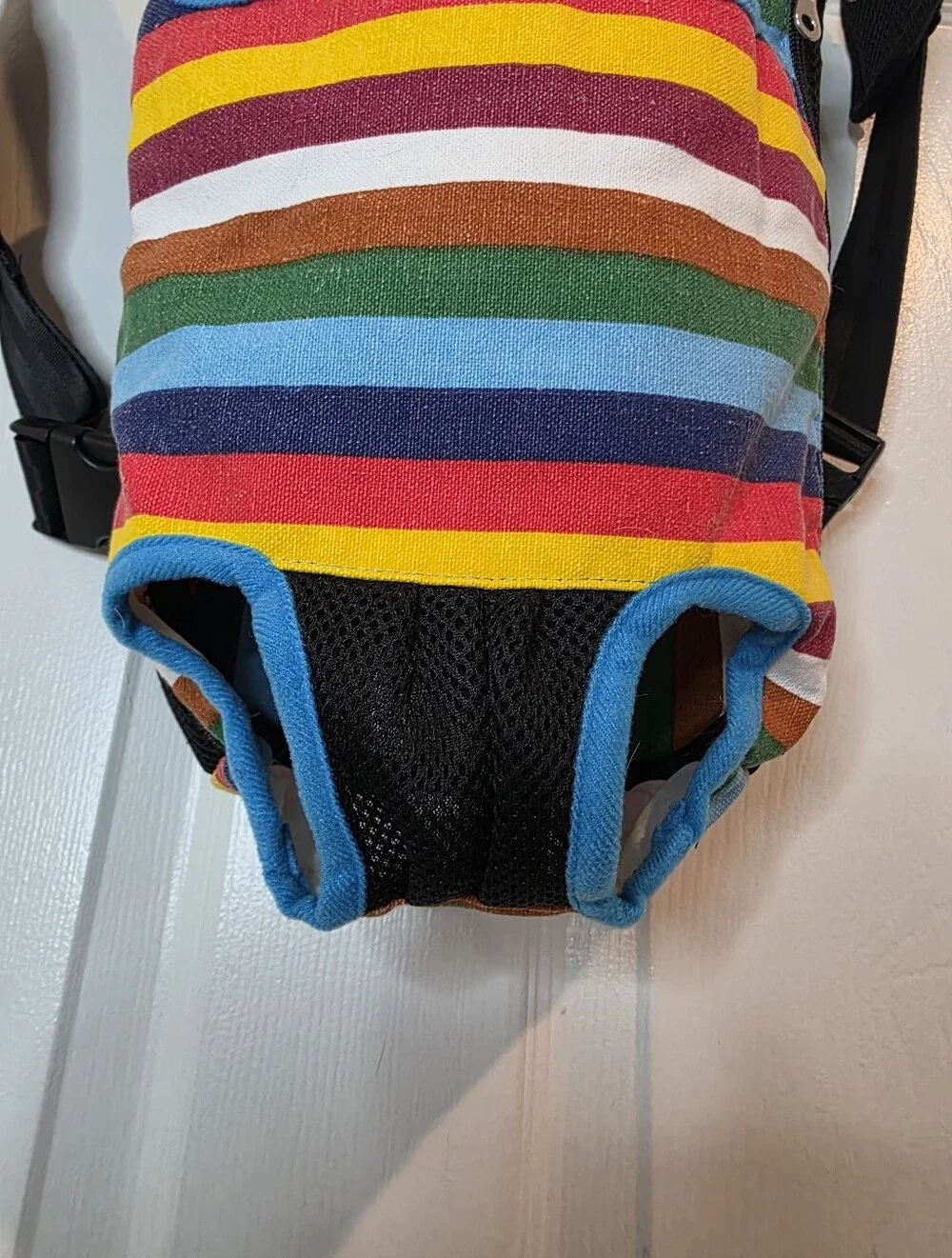 Pawaboo Pet Backpack Carrier with Rainbow Stripes Size Large
